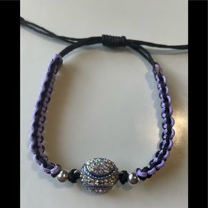 New Handmade Threaded Purple Charm Bracelet